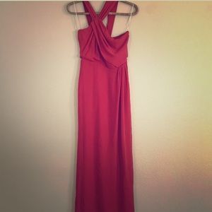 Parker maxi silk coral dress 0